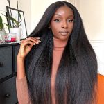 kinky straight wear and go pre cut lace wig