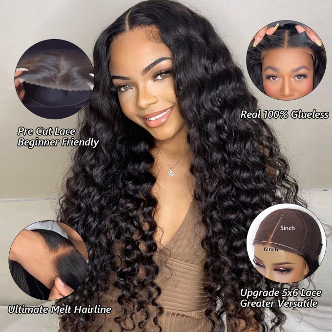 loose deep wave wear go pre cut lace wig