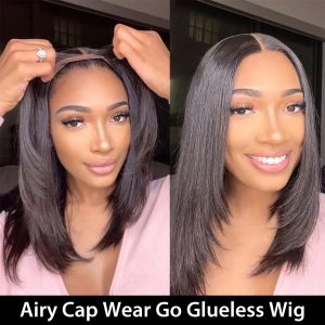 straight layer cut wig