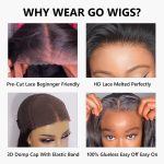 Burgundy Highlight Body Wave Wig P1B/99J Wear & Go Straight Glueless HD Lace Wig