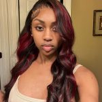 Burgundy Highlight Body Wave Wig P1B/99J Wear & Go Straight Glueless HD Lace Wig