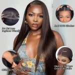 Dark Brown Wear & Go Glueless HD Lace Closure Wig