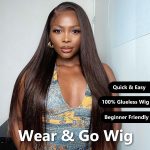 Dark Brown Wear & Go Glueless HD Lace Closure Wig