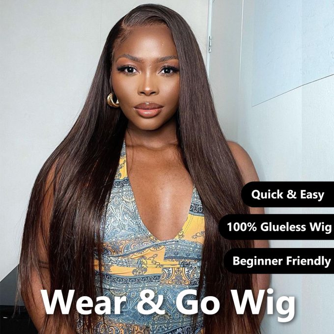 Dark Brown Wear & Go Glueless HD Lace Closure Wig