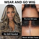 wear go pre cut balayage highlight wig