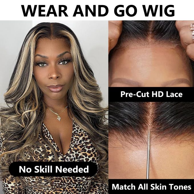 wear go pre cut balayage highlight wig
