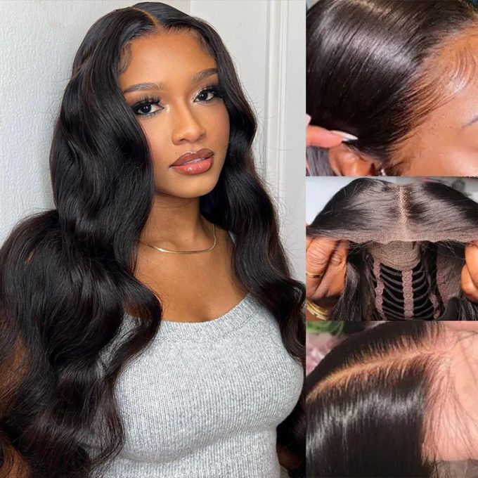 Body wave airy cap wig