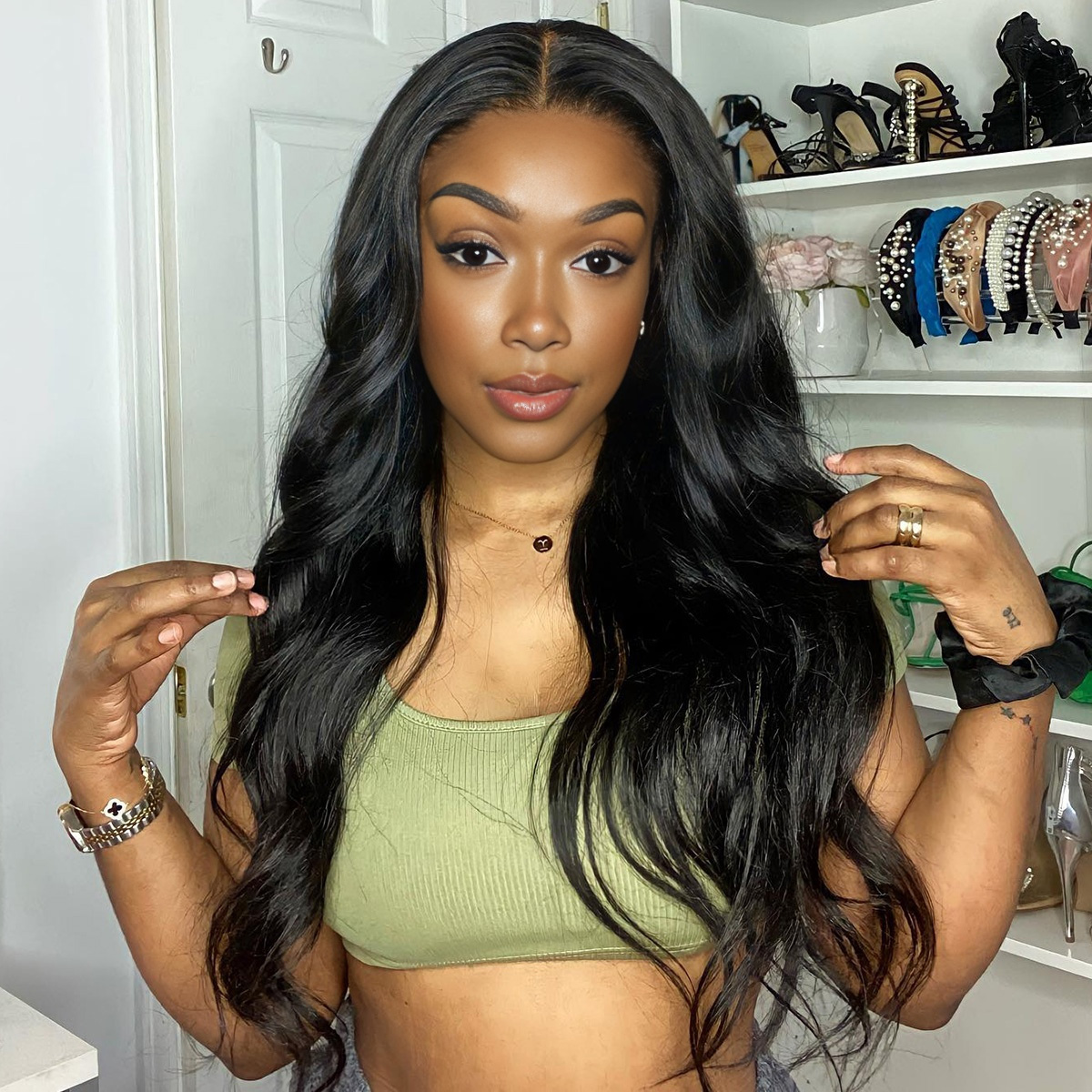 Body Wave & Straight & Curly 4×4 Undetectable Glueless Lace Closure Wig Pre Plucked Human Hair Wig