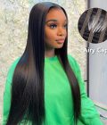 straight airy cap wig