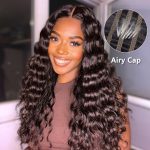 loose deep wave airy cap wig