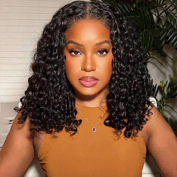 Bouncy Water Wave V Part Wig