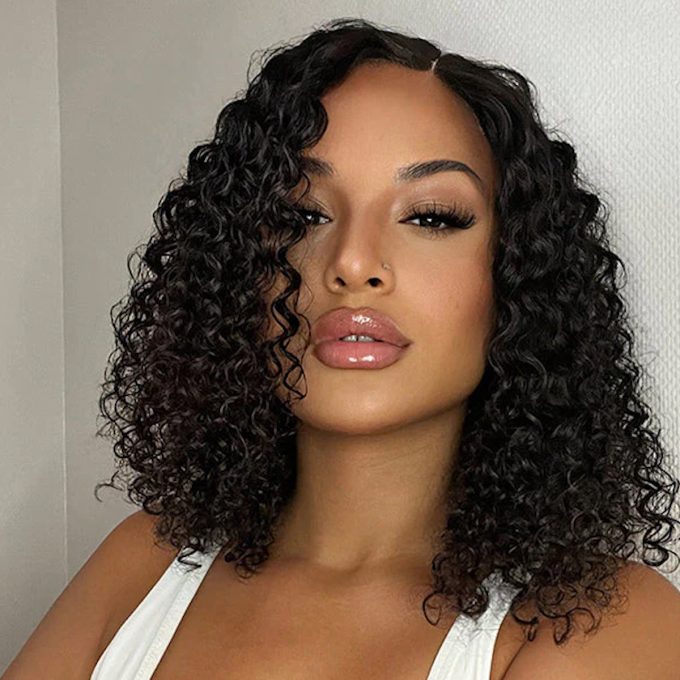Glueless Curly Bob Wig 13×4 Short Lace Front