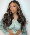 Highlight Color Loose body Wave Wig
