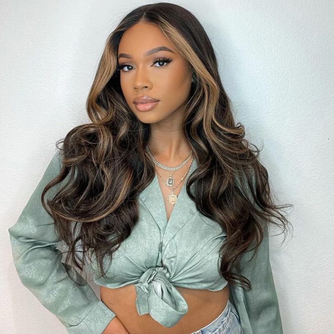 Highlight Color Loose body Wave Wig
