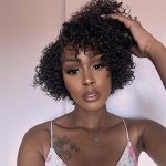 pixie cut curly pre bleached knot glueless wig