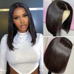 Straight Human Hair Bob 5×5 HD Lace Glueless Wig