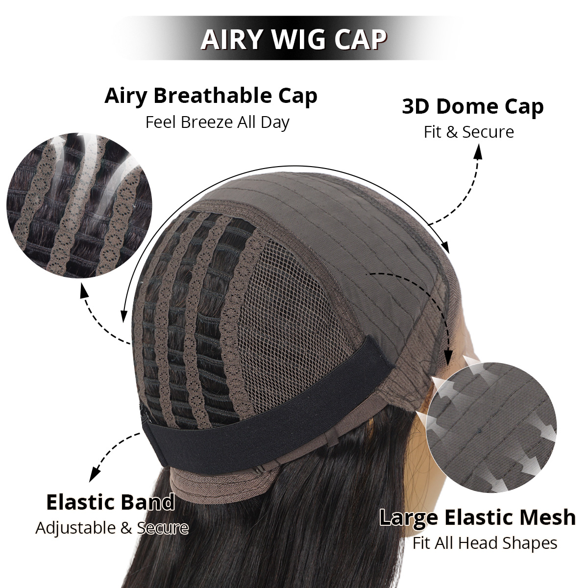 airy cap wig